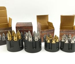 Bullets de whisky Stones para vidrio de acero inoxidable de vidrio a la antigua bandejas de hielo 6pcs 1set LJJK25051170976