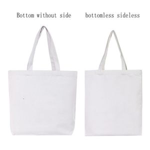 Witte handtassen sublimatie blanco pocket tas tas canvas vierkante hand geschilderd grote zak winkelen opslag 6 5MJ g2