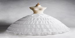 Blanc 5 Hoop Jupon Crinoline Slip Jupon Robe de mariée en stock Échantillon réel Mariée Princesse Jupon Mariée Jupon8845950