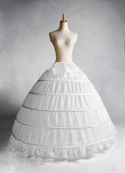 Blanc 5 Hoop Jupon Crinoline Slip Jupon Robe de mariée en stock Échantillon réel Mariée Princesse Jupon Mariée Jupon1088936
