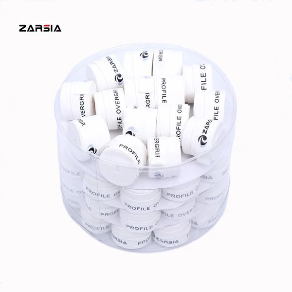 Blanc 60 pcs marque ZARSIA ZA-01 sensation sèche raquette de tennis Grip anti-dérapant sueur Badminton poignées raquette tennis sport bandeau 240322