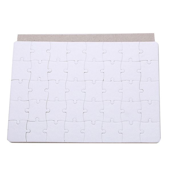 Blanco A5 Sublimación Puzzle DIY Productos Sublimaciones Puzzles en blanco Rompecabezas blanco 40pcs / 80pcs Transferencia de impresión de calor Regalos hechos a mano para la venta 15 * 20cm