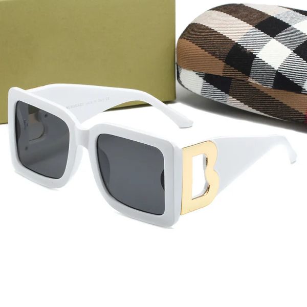 Lunettes de soleil blanches pour hommes Adumbral pour femme lunettes homme tout match carré femmes lunettes littérature et art lunettes américaines avec boîte lunettes de soleil de luxe
