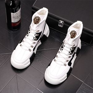 Witte aankomst Men Sneakers Boot Hip-Hop Casual schoenen Trainers Hoogte Martin schoenen Chaussure Homme Luxe Marque P5