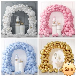 Witte ballon Garland Arch Kit Happy Birthday Party decoratie meisje jongen bruiloft geslacht onthullen doopsel baby shower decor partij gunst vakantie benodigdheden