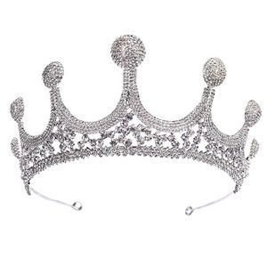 Wit Mooie prinses Hoofdkleding Chic Bridal Tiaras Accessories Verbluffende kristallen parels bruiloft Tiara's en kronen 12105267J
