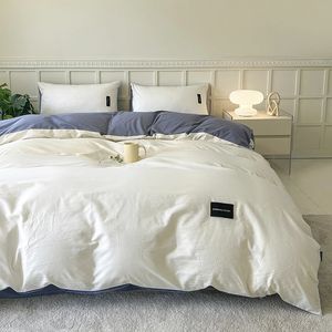Coubitre de literie blanche Ensemble de taies de taies de taies de lit de lit de lit de lit de lit en pleine taille pleine taille couverture de couette Queenking Double 240430