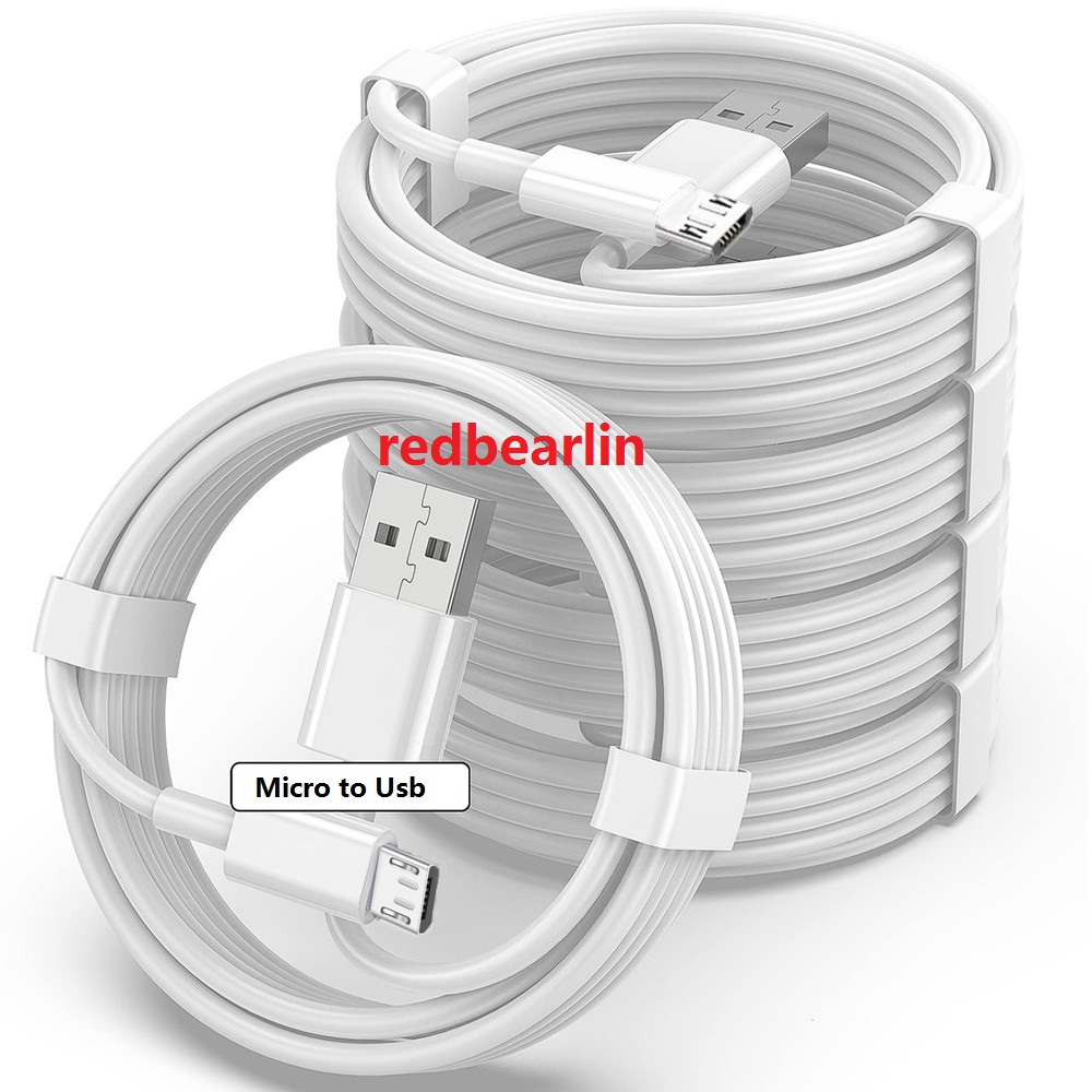 Câble de chargeur USB C Micro 5 broches V8 Type C blanc, 1m, 3 pieds, pour Samsung S6, s7 edge, s8, S10, S20, Huawei, htc, lg