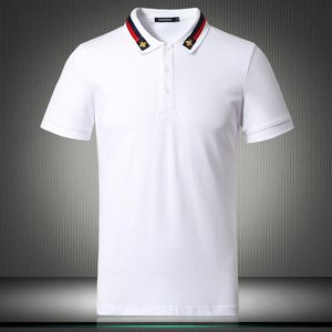 Polos para hombres Blanco Negro 2021 Inglaterra Diseñador EE. UU. Camisas para hombres Camisa transpirable sólida de manga corta Tallas grandes 4XL 5XL 81855