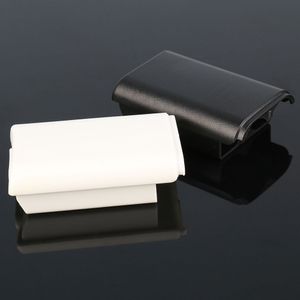 Paquete de batería blanco y negro Cubierta trasera Kit de compartimento de la caja protectora de Shell para el soporte de baterías del controlador Xbox 360 Alta calidad ENVÍO RÁPIDO