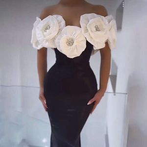 Wit zwart ontwerper Lange jurken Sexy Party Wear Boutique dames elegante temperament mouwloze buis top jurk sexy spleet bloem rok fz2405102