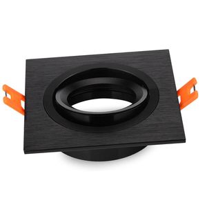 Wit zwart ingebedde dubbele kop vierkante verlichting Accessoires Holder Spot Lichthouder LED LICHT CUP FACE RING MR16 LICHT HOLDE GU10 LICHT RING CRESTECH168