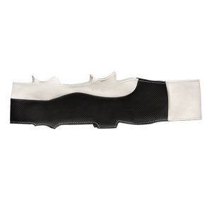 Housse de volant en cuir véritable, blanc et noir, bricolage, couture à la main, pour Ford Focus 3 2012 – 2014 KUGA 2013-2016303S