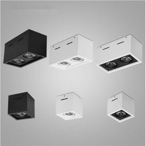Wit Zwart hoogwaardige oppervlakte gemonteerde aanpassing LED COB Dimable Downlights AC85-265V 10W 20W LED-plafondlamp Spot209m