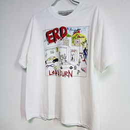 Wit Zwart Hip Hop High Street Vintage Afdrukken T-shirts Heren Dames 1 Kwaliteit Oversized T-shirt