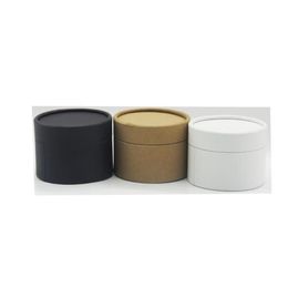 Cylindre rond kraft blanc et noir, bouteille de whisky cosmétique, emballage en carton, tube en papier 253P