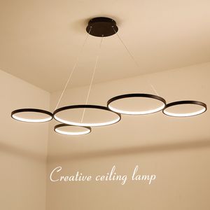 Wit / Zwart Minimalisme Moderne LED Hanglampen voor Dining Keuken Kamer Woonkamer Opknoping Suspension Hanglamp