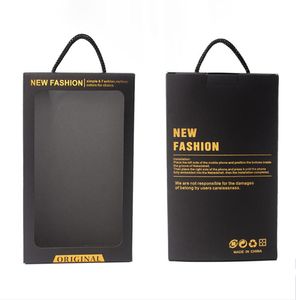 Wit/zwart papieren doos PVC vensterpakketvak voor feest geschenk mobiele telefoon kist display schip Box voor iPhone 14 Pro 8 7 Plus Case