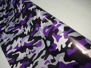 Blanc noir violet urbain Night Camo Vinyl Car Wrap avec bulle d'air Bulle Camouflage Arctique GRAPHICS Autocollant Taille de voiture 1,52x10m / 20m / 30m Rouleau
