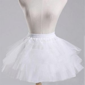 Blanc Noir Rouge Court Jupon De Filles Trois Couches Tulle Taille Élastique Enfant Accessoires Sous-Vêtements Hoopless Petticoa303k