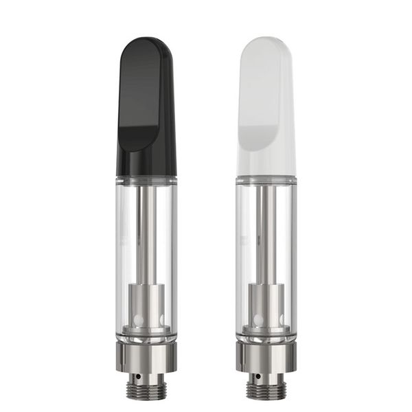 Tornillo negro blanco TH2-SE TH205 Cartuchos de vape de vidrio cerámico 0,5 ml 0,8 ml 1,0 ml 510 hilos Carros vacíos embalados en espuma