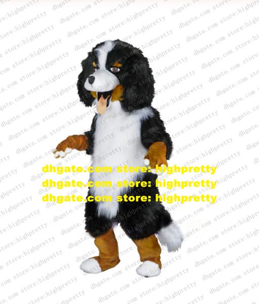 Blanc noir mouton chien mascotte Costume bouvier bernois adulte personnage de dessin animé marché hypermarché Film thème zz7625