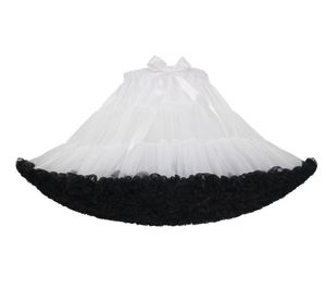 Wit Zwart Tule Gezwollen Petticoat Kinderen Bloemenmeisje Trompet Quinceanera Petticoat Onder Rok Onderrokken Voor Korte Jurken4951681