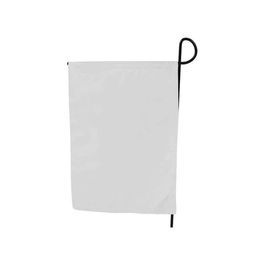Witte blanco tuinvlag 12x18 inch 30x45 cm sublimatie polyester print tuinvlaggen zonder paal gratis