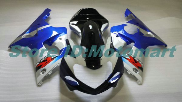 Kit de carénage blanc bleu pour SUZUKI GSXR1000 00 01 02 GSXR 1000 2000 2001 2002 K2 GSX R1000 pièces de carénage + 7 cadeaux GS15