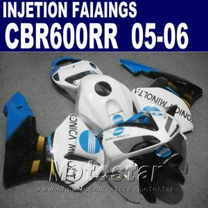 wit Blauw! Spuitgieten voor HONDA CBR 600 RR FACKING 2005 2006 CBR600RR 05 06 CBR 600RR Body Aftermarket Fuleings Kit