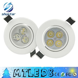 White Body LED Dimbare 9W 12W LED Downlights High Power Led Downlights Inbouwplafondverlichting AC 110-240V met voeding