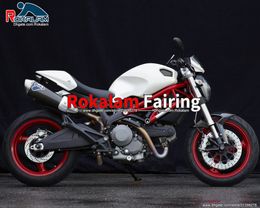 White Carrosseries voor Ducati 696 795 796 M1100 2009 2010 2011 2012 2013 1100 1100S 09-13 Aftermarket Fairing Kit (spuitgieten)