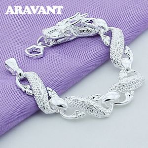 White Bracelet Men Vintage Halloween Jewelry 925 Silver Bracelets Bangles