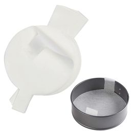 Witbruine perkamentpapierrondes met liftlipjes anti -aanbak cake pan bak voeringen groothandel LX5188