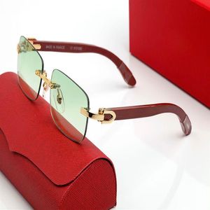 witte buffelhoornglazen mannen vintage retro houten zonnebrillen voor dames zwart bruin duidelijke lenzen man houding rimless miljonair2181