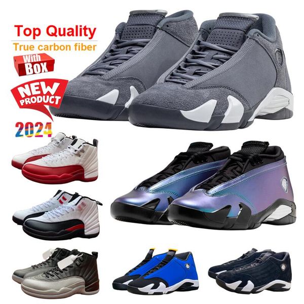 14 Flint Grey 14s Laney Love Letter 14 Black Toe Chaussures de basket-ball de qualité supérieure Cherry 12s Hommes avec boîte Playoff 12 Red Taxi Nouveau 2024