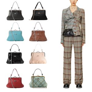 Witte ketting Crossbody Designer Woman Bag Viviennes Westwood Bag Luxe tas Handtas Hoge kwaliteit Domanen Schoudertas Bruine krokodilpatroon Dumpling -tas Purse