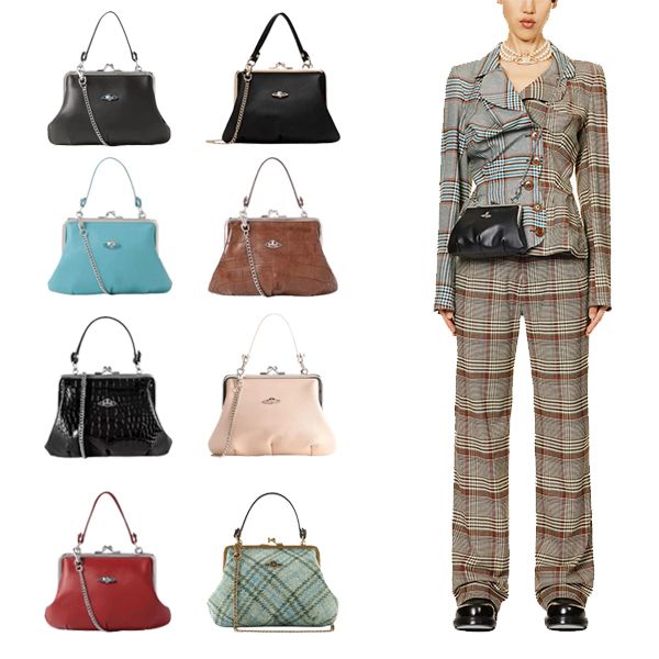 Cadena blanca Crossbody Diseñadora Mujer Bolsa Viviennes Bag Bag Bag Bag Luxury Bolso de alta calidad Bag de hombro Brown Crocodile Patrón de bolso de bolso de masa de masa