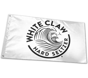 Witte klauwvlag 3x5ft bedrukt 100D polyester clubteamsport binnen met 2 messing doorvoertules3406464