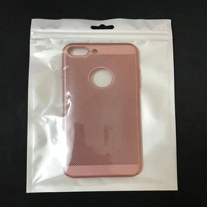 Bolsa de paquete OPP de plástico transparente / blanco con orificio para colgar para Iphone 14 Pro Max 13 12 Cubierta de la caja Pantalla de cable Bolsas con cierre de cremallera a prueba de polvo Tamaño grande 12 * 21 cm