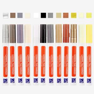 Stylos marqueurs de couleur blanche, 12 couleurs, étanches, pour peinture de coulis de carreaux de céramique, pour salle de bains, outils de décoration de sol et de murs, accessoires