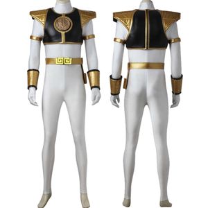 Wit cosplay kostuum man bodysuit met laarzen strijdpak outfit Halloween Party Cosmic Con Fancy Dress voor Mancosplay
