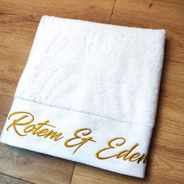 Wit katoenen gezicht handdoek hand handdoek bad handdoek hotel spa club sauna schoonheid salon gratis aangepast borduurwerk mooi logo de naam