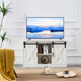 Witte decoratieve houten tv/opbergkast met twee schuifdeuren, verkrijgbaar voor slaapkamer, woonkamer en gangen