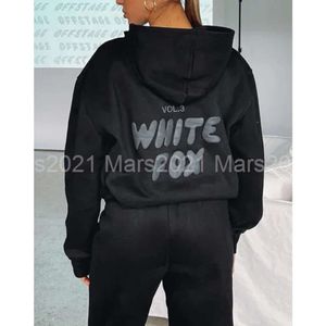 White Designer Tracksuit Fox Sweat à capuche Fox Sets Deux ensembles de 2 pièces Femmes pour hommes Vêtements Sporty à manches longues Pullover Capot