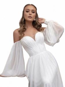 Mangas desmontables blancas Chiff Wedding Arm Cover Lg Puff Sleeves Photoshoot Decoración para mujer Novia Accories Guantes nupciales O35Z #