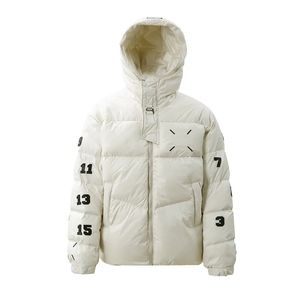 Witte eendendons jassen 24ss mode losse capuchon jas van hoge kwaliteit heren winterjas