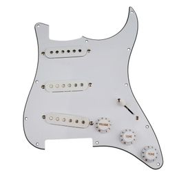 Circuit de circuit de guitare électrique blanche 3 pickguard SSS à pickguard SSS pour les pièces Strat Stratocaster