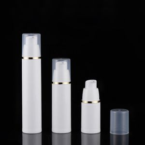 witte lege PP plastic cosmetische verpakking container serum lotion 15ml 30ml 50ml pompfles zonder lucht