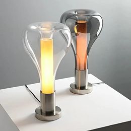 Lampe de table Eris blanche lampe en verre nordique salon minimaliste personnalité créative atmosphère chambre chevet bureau décor 240220